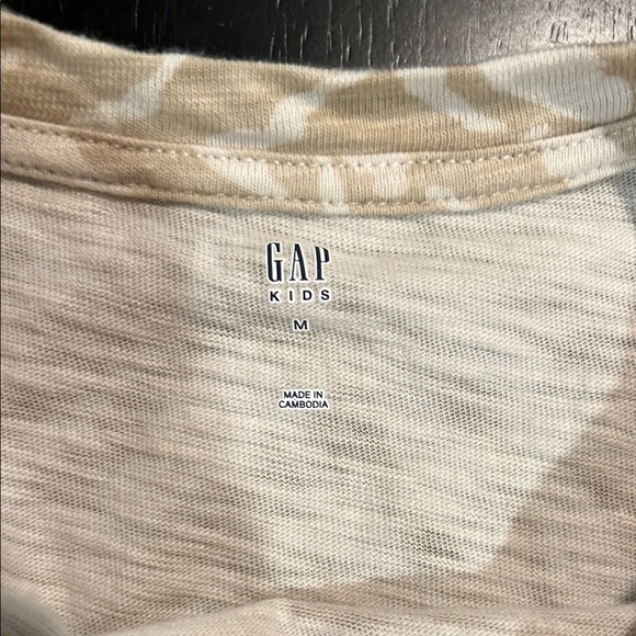 GAP Girls Beige Zebra Print T-Shirt Dress Size M - Picture 4 of 4